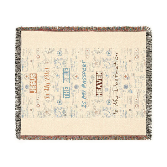 Faith Based Blanket - 'Heaven is My Destination' - Cozy Home Decor for Faith and Comfort