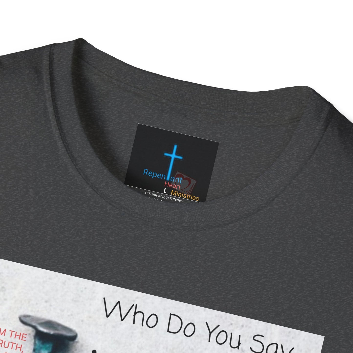 'Who Do You Say I Am' Unisex Softstyle Christian T-Shirt