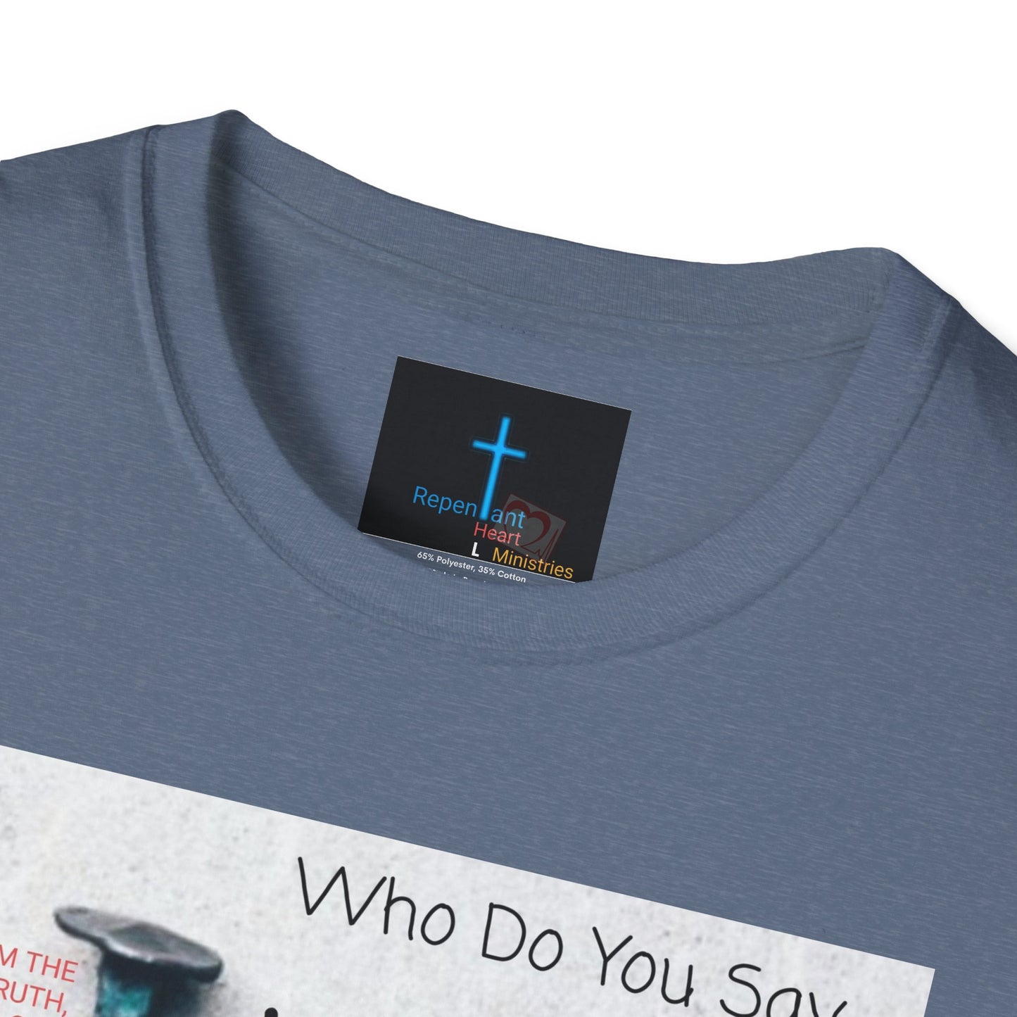 'Who Do You Say I Am' Unisex Softstyle Christian T-Shirt