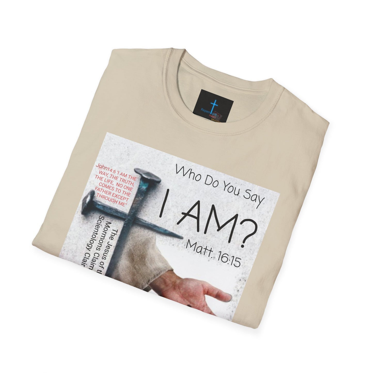 'Who Do You Say I Am' Unisex Softstyle Christian T-Shirt