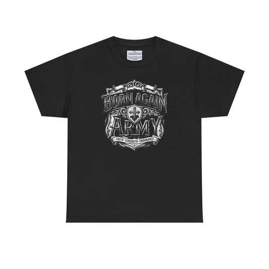 Born Again Army T-Shirt — Christian Faith Graphic Tee (1 Peter 1:23)