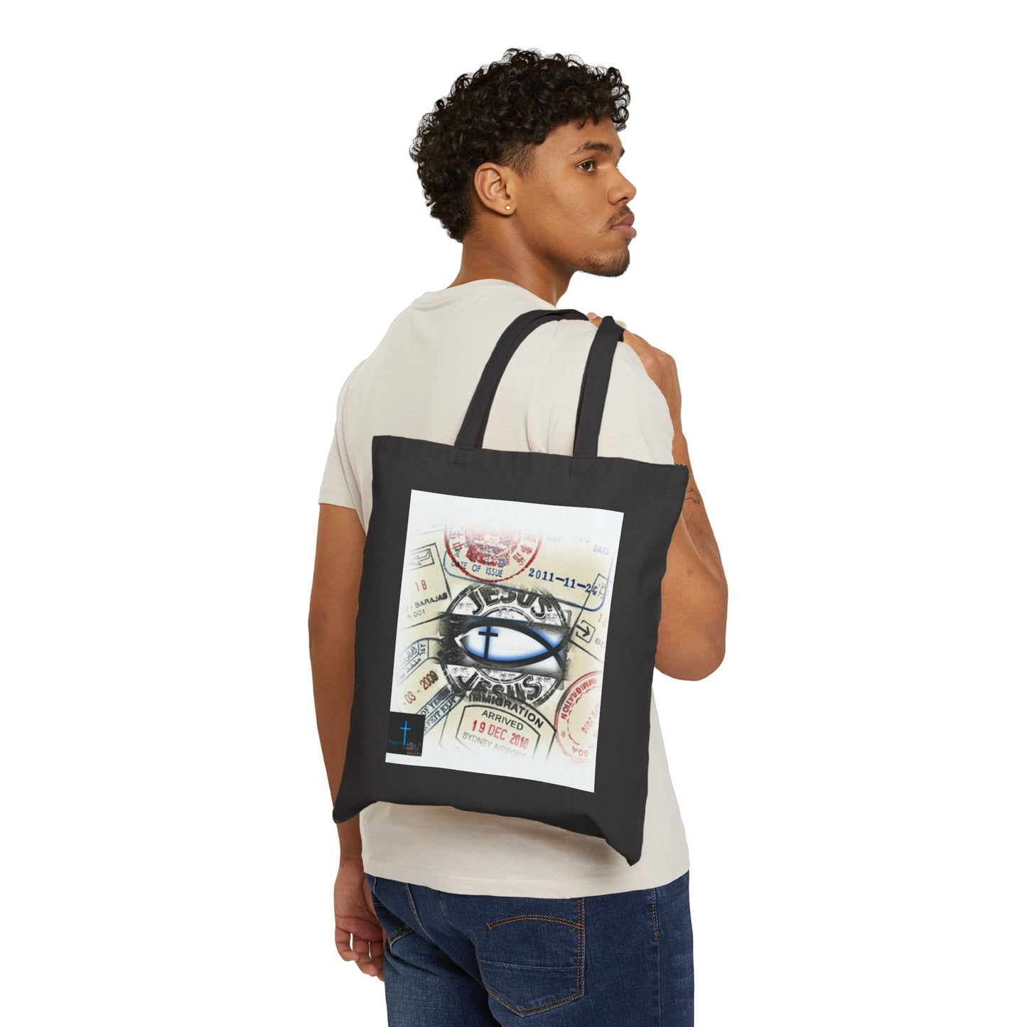 Faith Based Cotton Canvas Tote Bag - Faith Journey Design