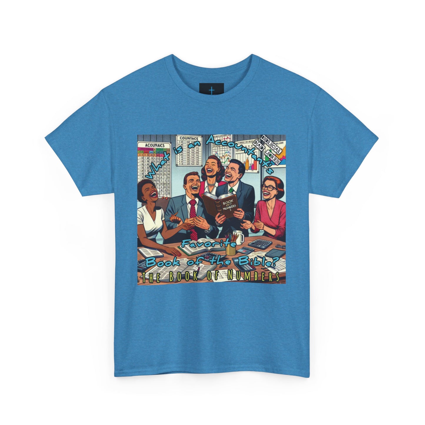 Biblical Dad Jokes: Book of Numbers Unisex Heavy Cotton Tee - Fun Retro Design