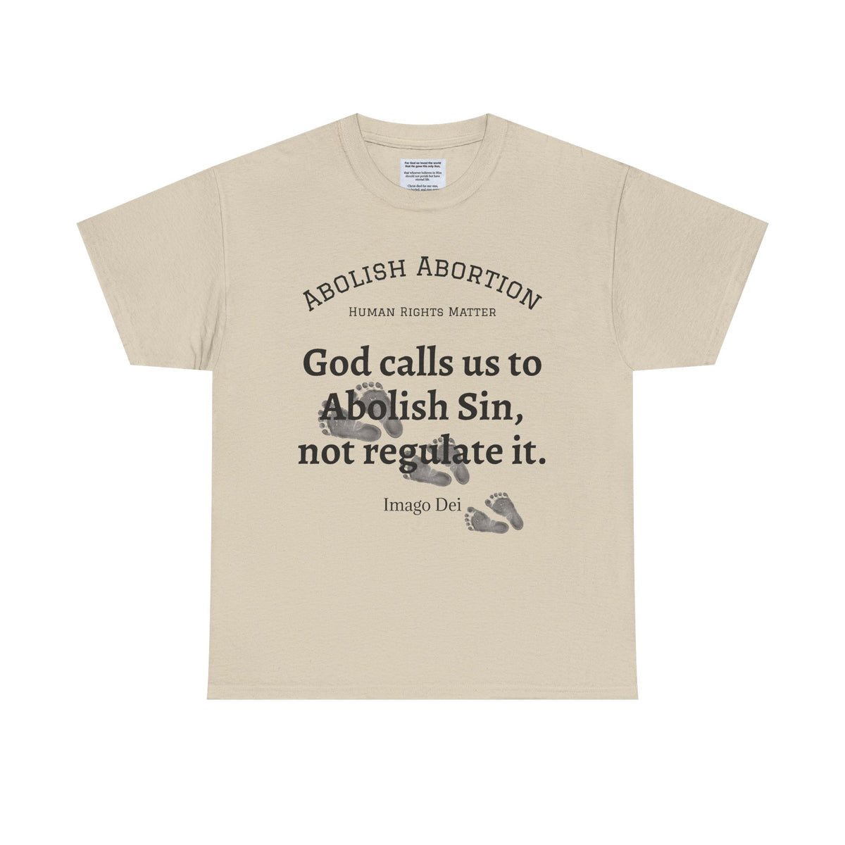 Abolish Abortion II T-Shirt — Jeremiah 1:5 Christian Message