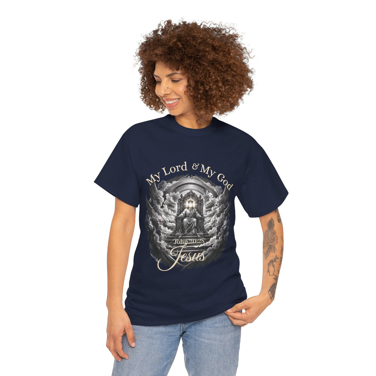 Jesus on the Throne "My Lord & My God" Christian Faith Tee