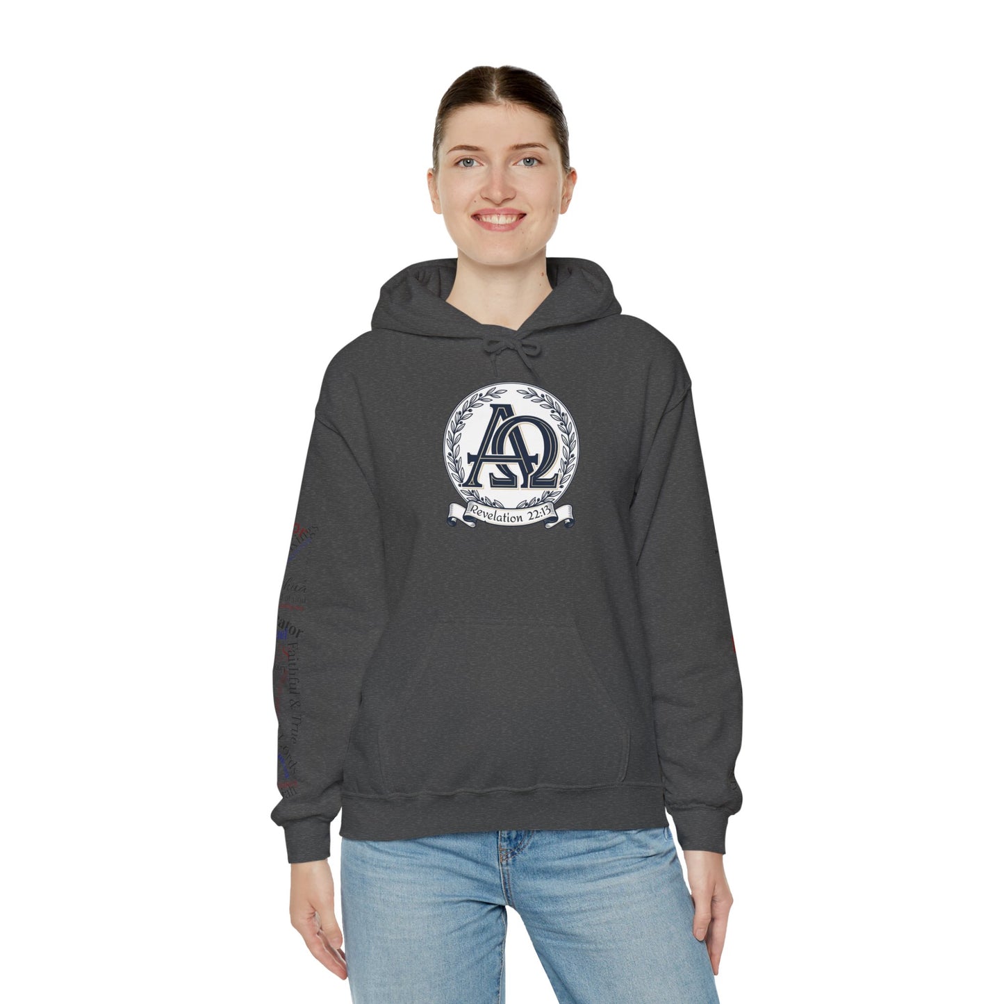 Alpha Omega Hoodie — "I Am the First & the Last" Names of Jesus