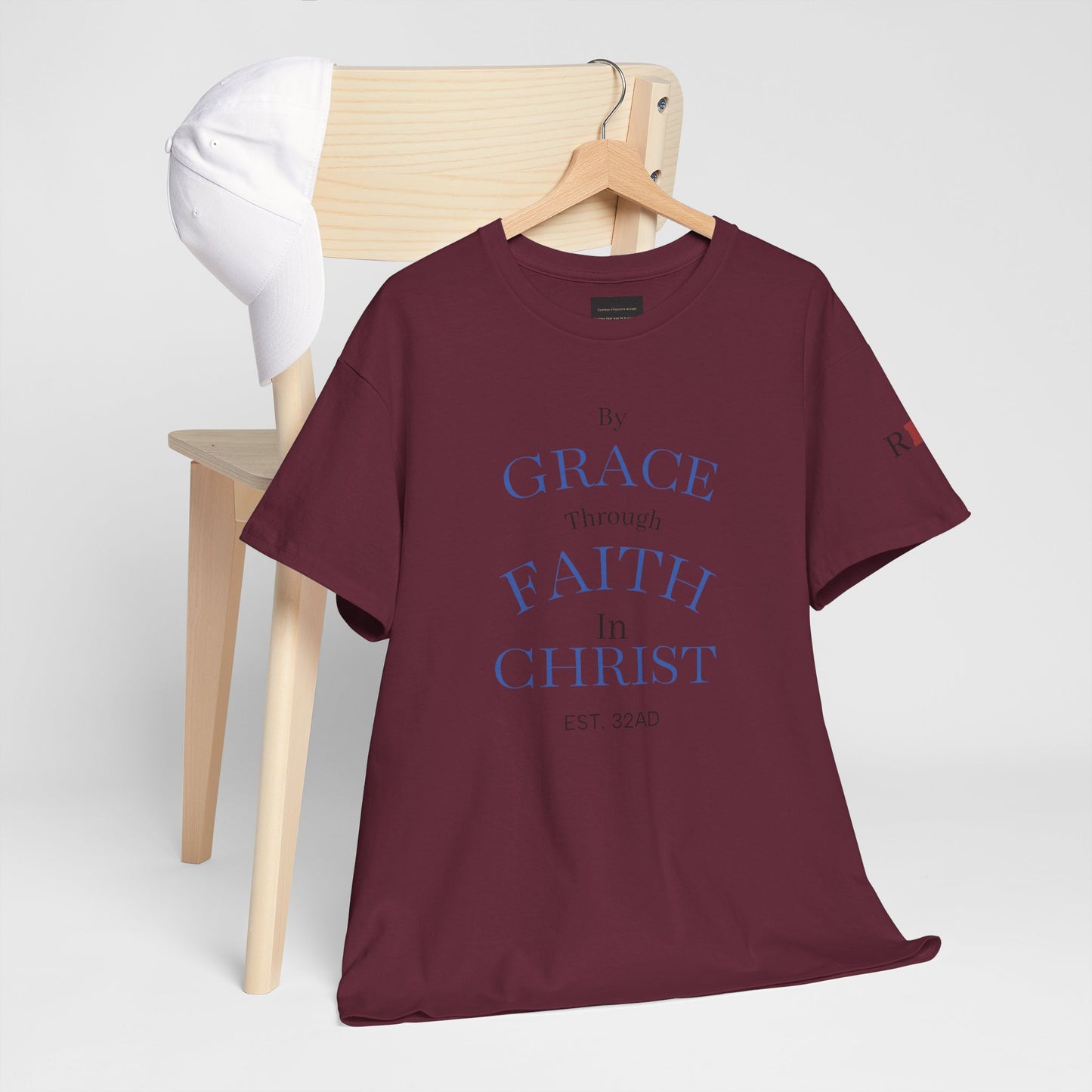 Ephesians 2:8-9 T-Shirt — "By Grace Through Faith in Christ" Christian Tee