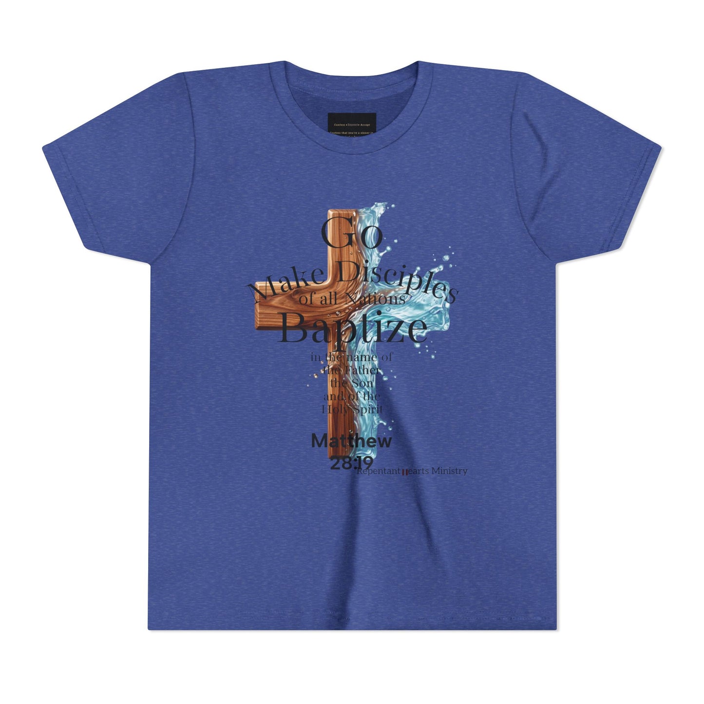 Youth Christian Matthew 28:19 – "Go, Make Disciples and Baptize" Kids T-Shirt