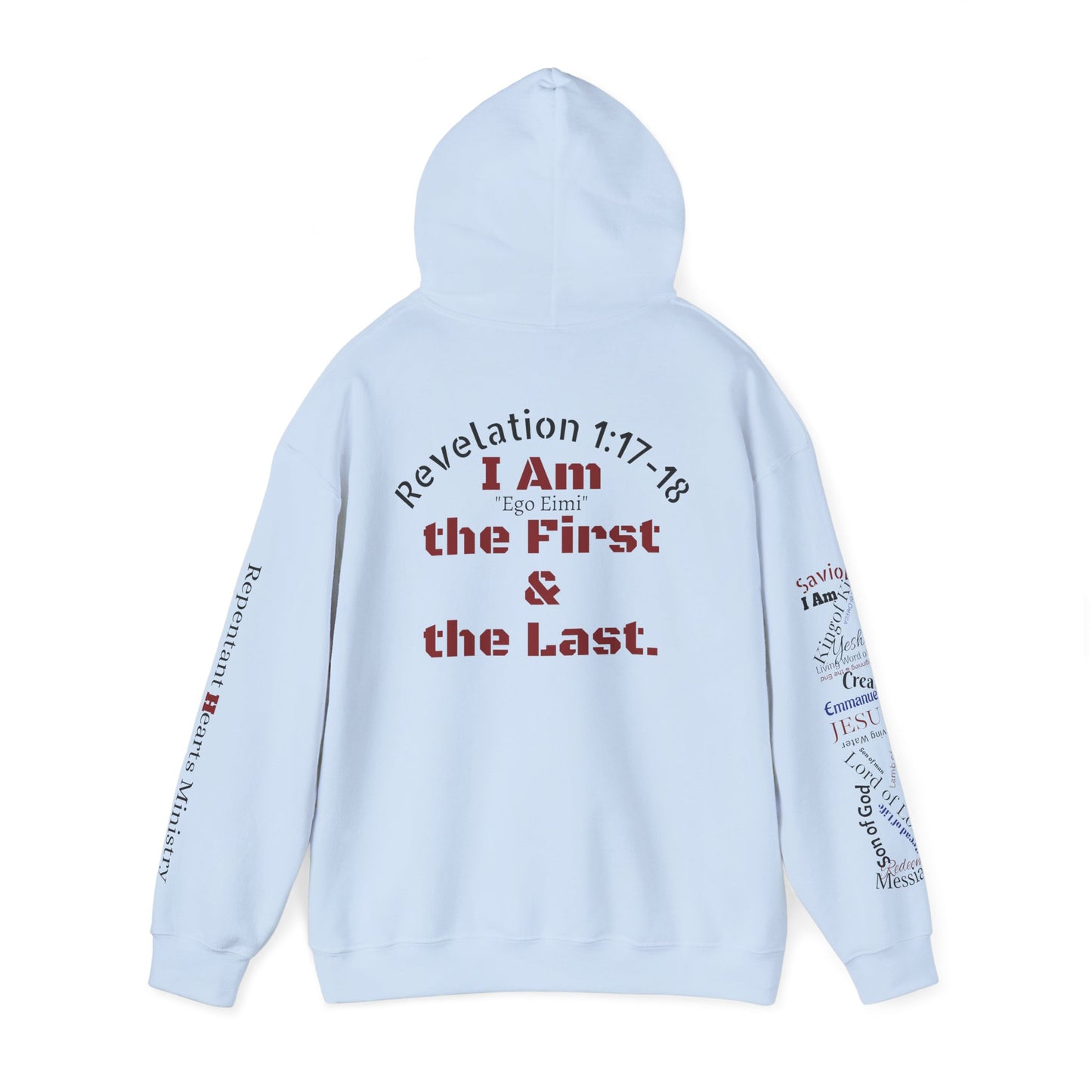 Alpha Omega Hoodie — "I Am the First & the Last" Names of Jesus