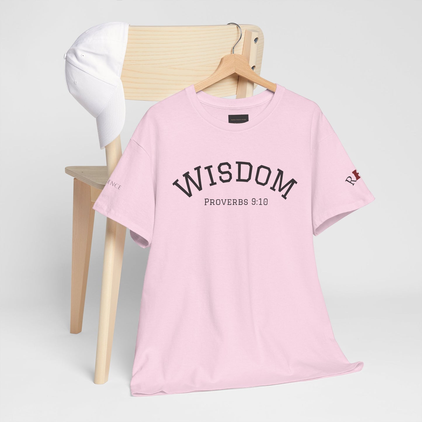 "Wisdom" Proverbs 9:10 T-shirt — "The fear of the Lord is the beginning of wisdom" Christian Scripture