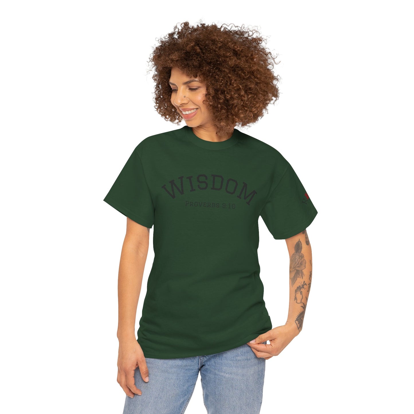 "Wisdom" Proverbs 9:10 T-shirt — "The fear of the Lord is the beginning of wisdom" Christian Scripture