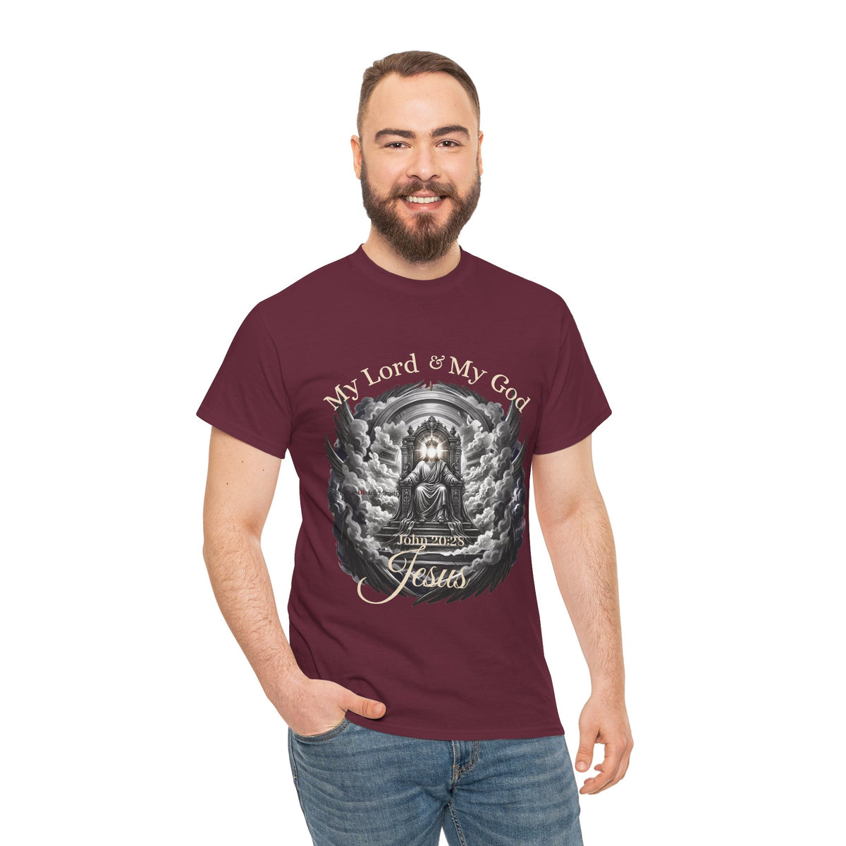 Jesus on the Throne "My Lord & My God" Christian Faith Tee
