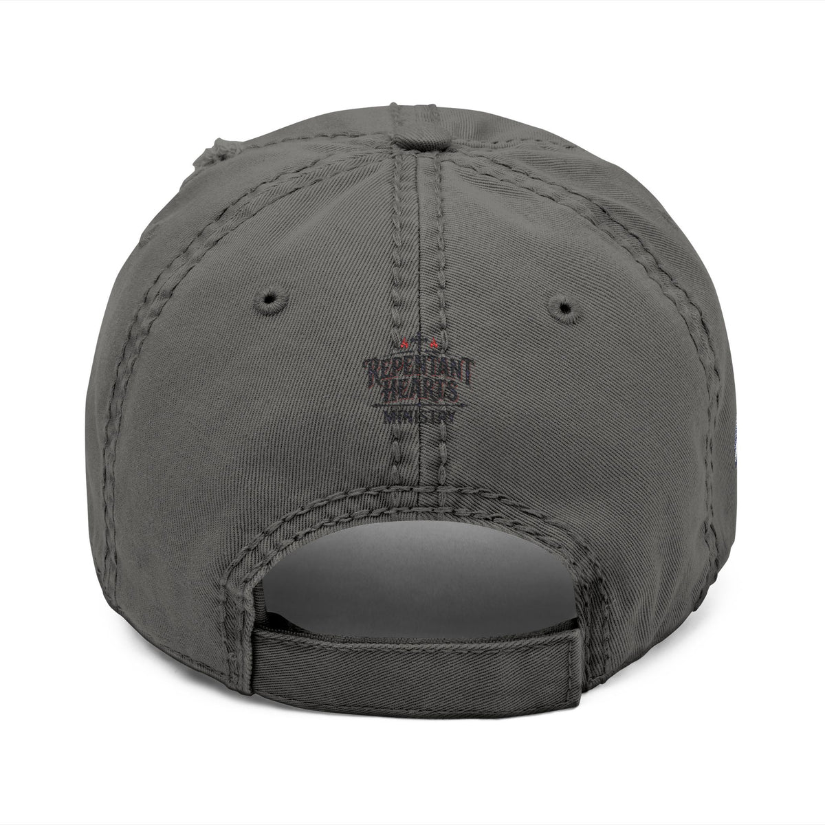Hat: Israel ('ישראל') Hebrew — Distressed Embroidered Hat
