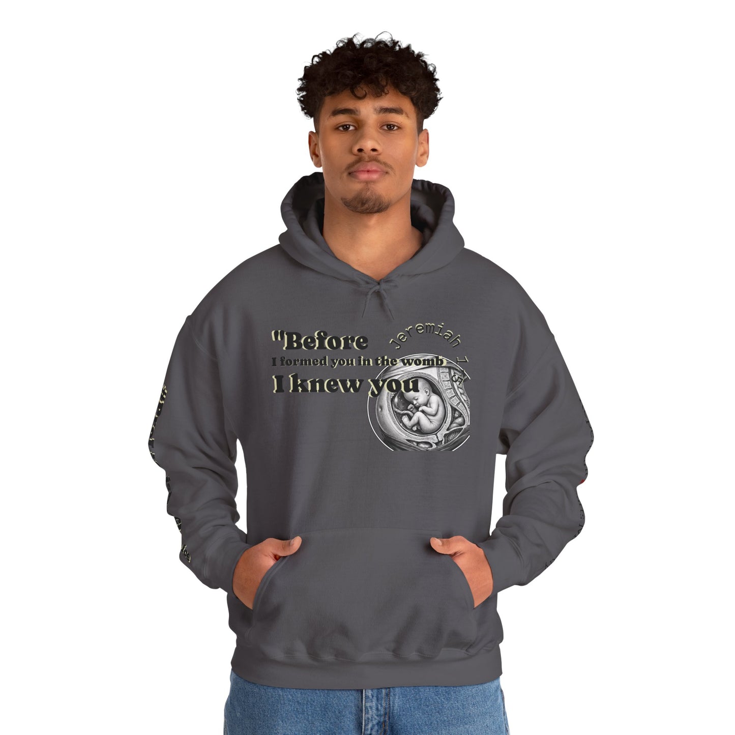 Abolish Abortion Heavy Blend™ Jeremiah 1:5 Hooded Sweatshirt