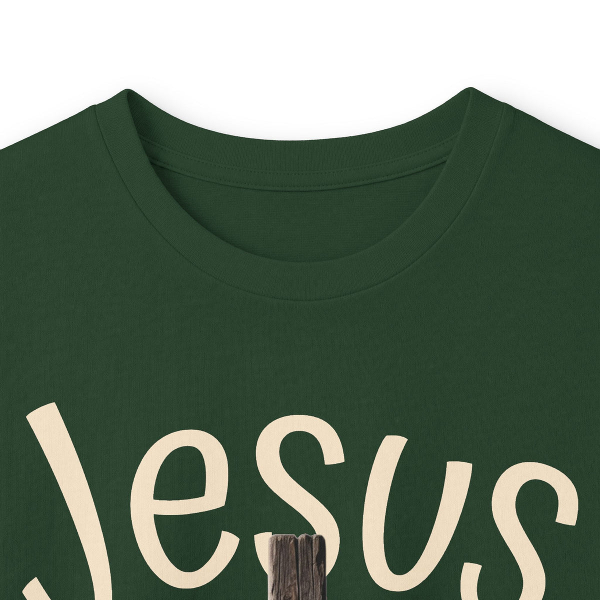 Jesus Saves with Cross image Long Sleeve T-shirt — 1 Cor. 15:3-4 Scripture
