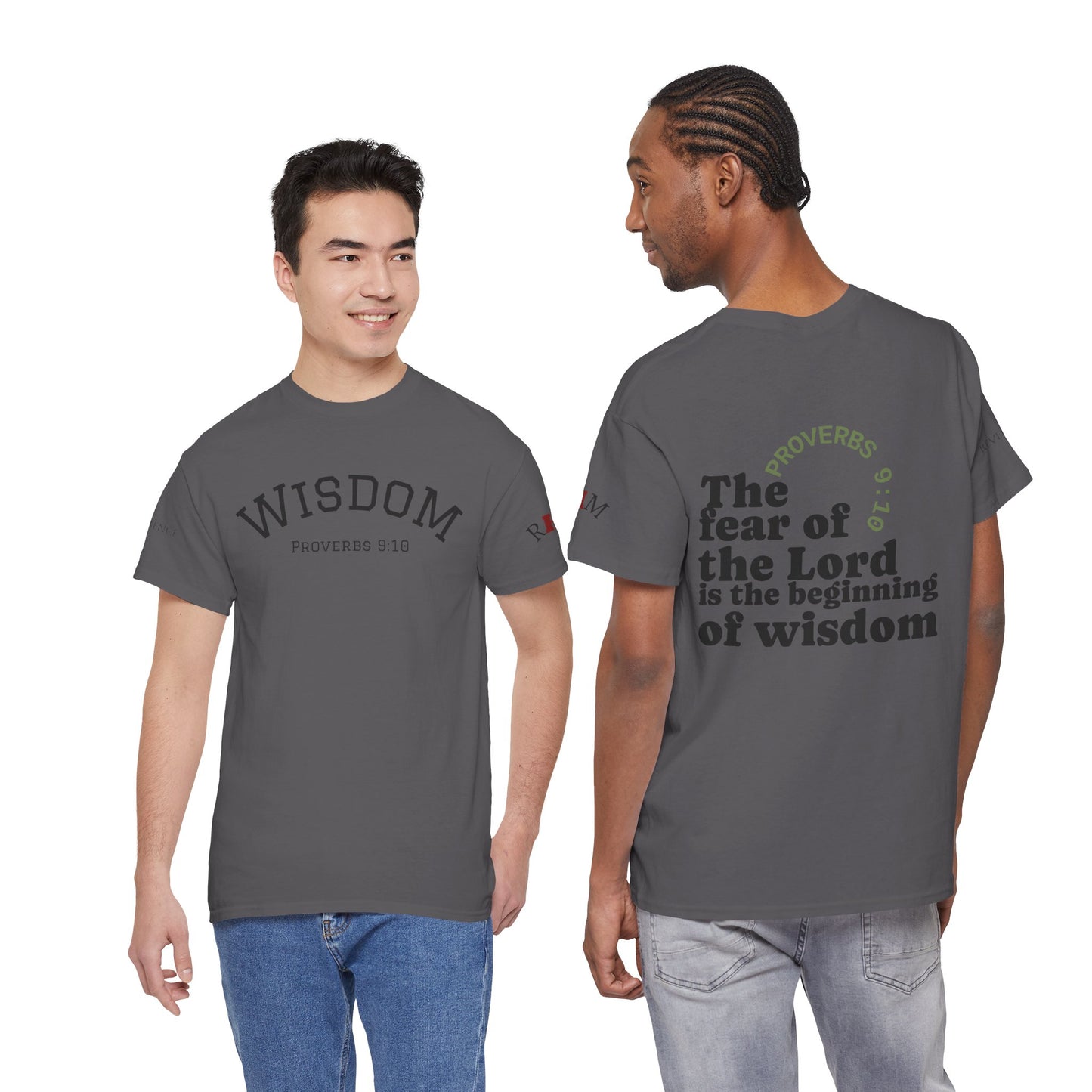 "Wisdom" Proverbs 9:10 T-shirt — "The fear of the Lord is the beginning of wisdom" Christian Scripture