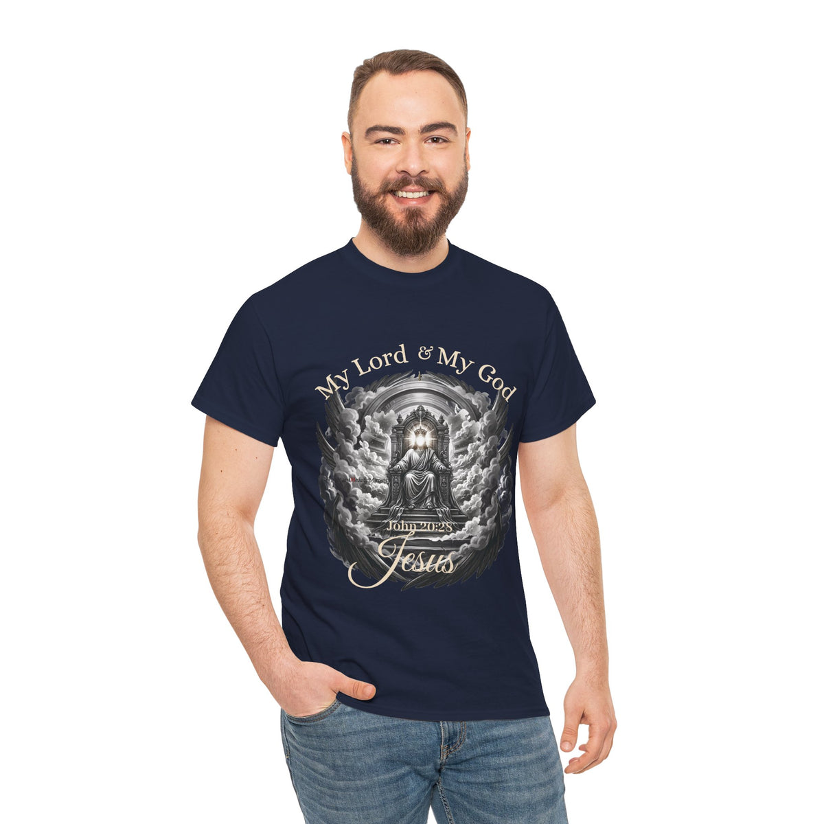 Jesus on the Throne "My Lord & My God" Christian Faith Tee