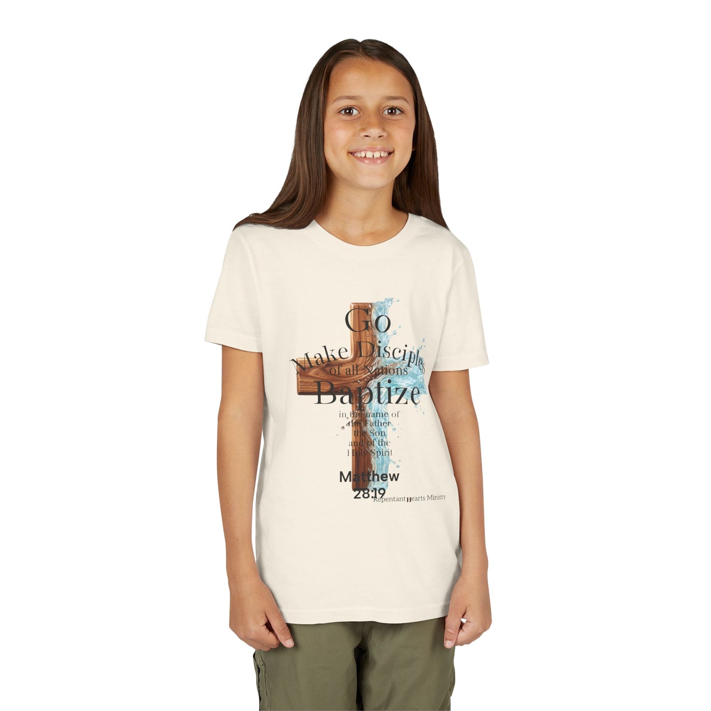 Youth Christian Matthew 28:19 – "Go, Make Disciples and Baptize" Kids T-Shirt