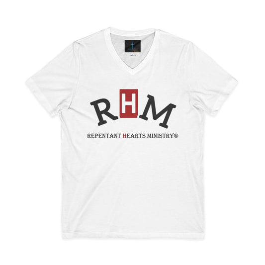 Biblical Women's V-Neck Tee - 'Lilies, Matthew 6:28-29' Graphic Tee