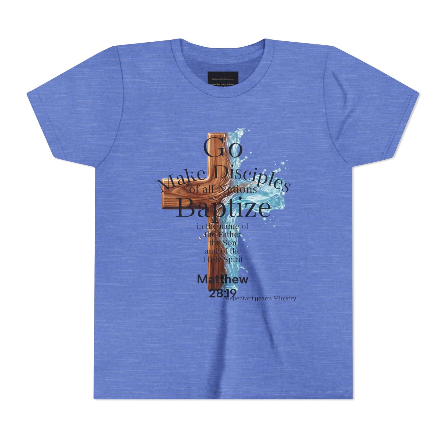 Youth Christian Matthew 28:19 – "Go, Make Disciples and Baptize" Kids T-Shirt