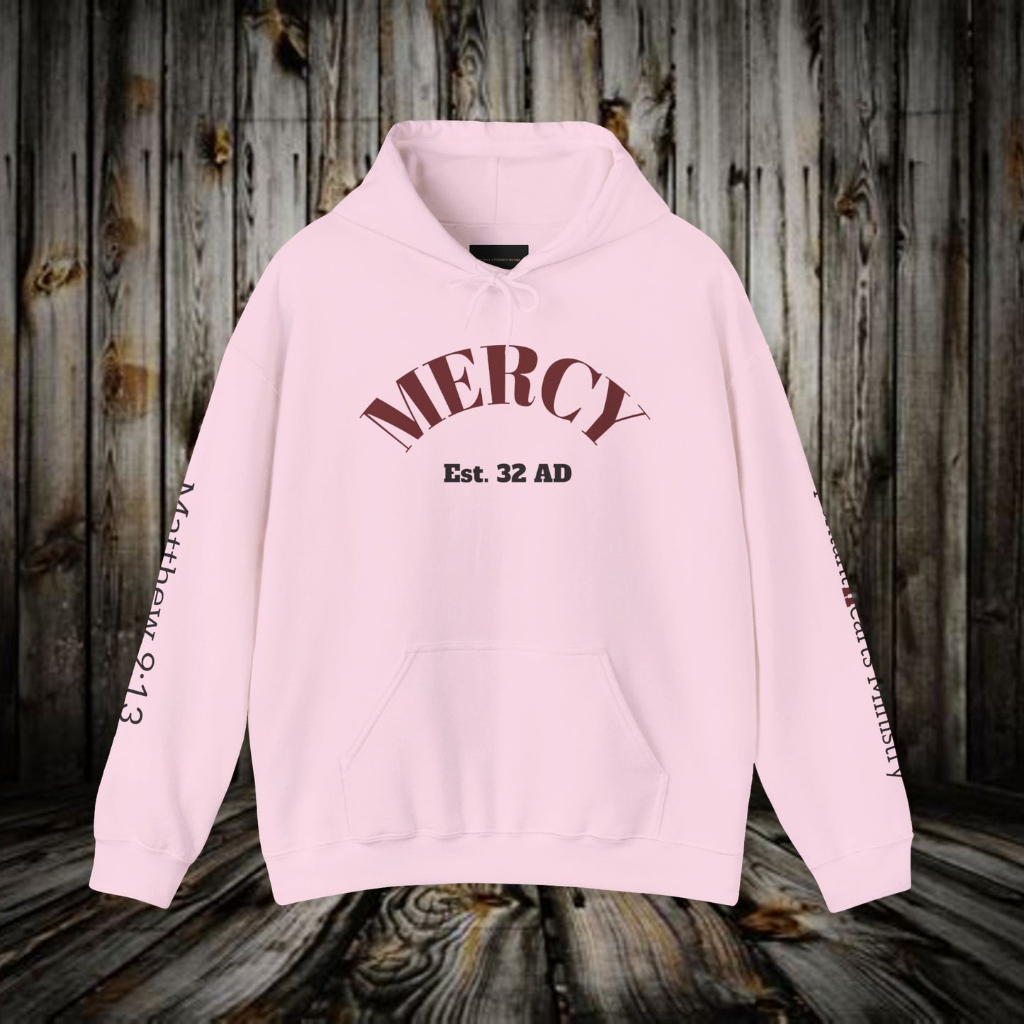 Mercy Hoodie — (Matthew 9:13) 'I Desire Mercy' Scripture Pullover