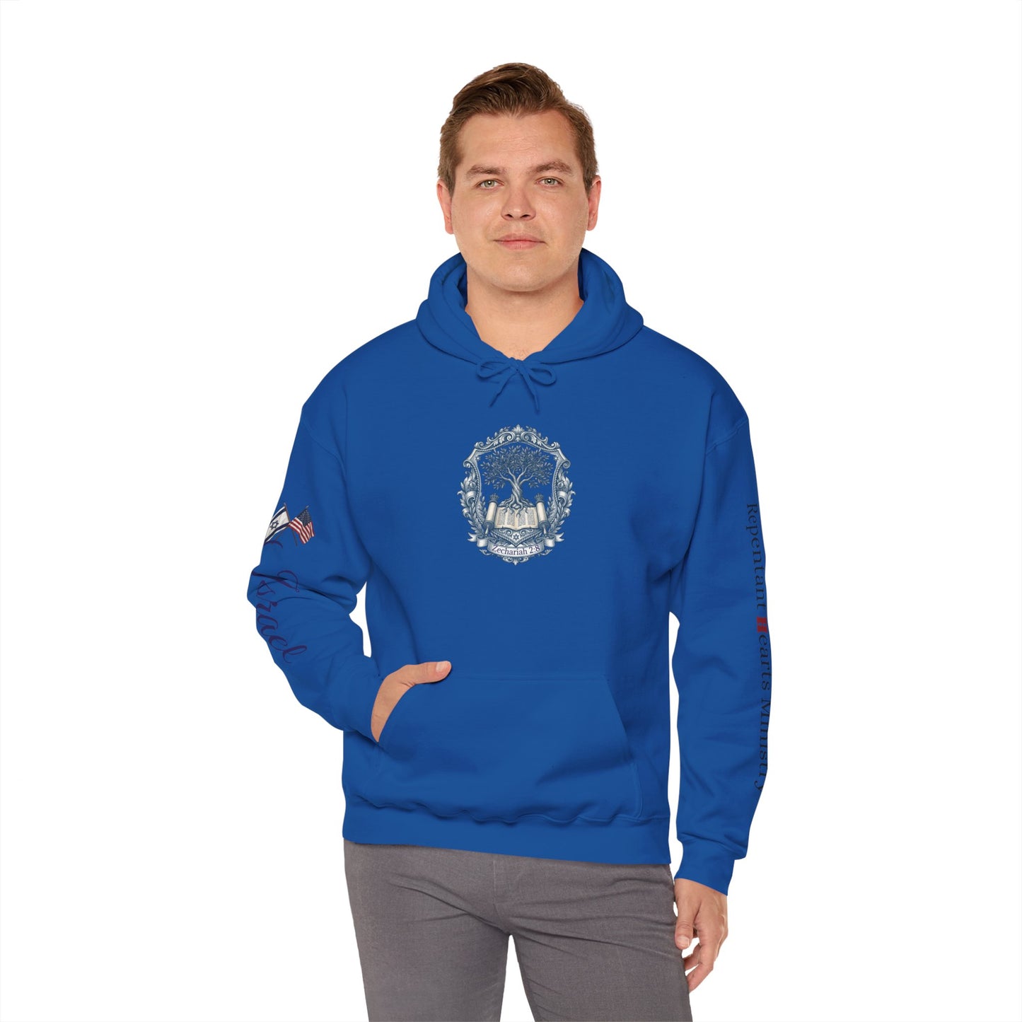 Israel Zechariah 2:8 Hoodie — Isaiah62 & Romans 9- Stand with Israel
