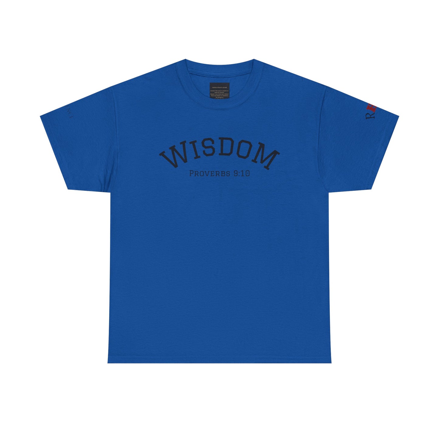 "Wisdom" Proverbs 9:10 T-shirt — "The fear of the Lord is the beginning of wisdom" Christian Scripture