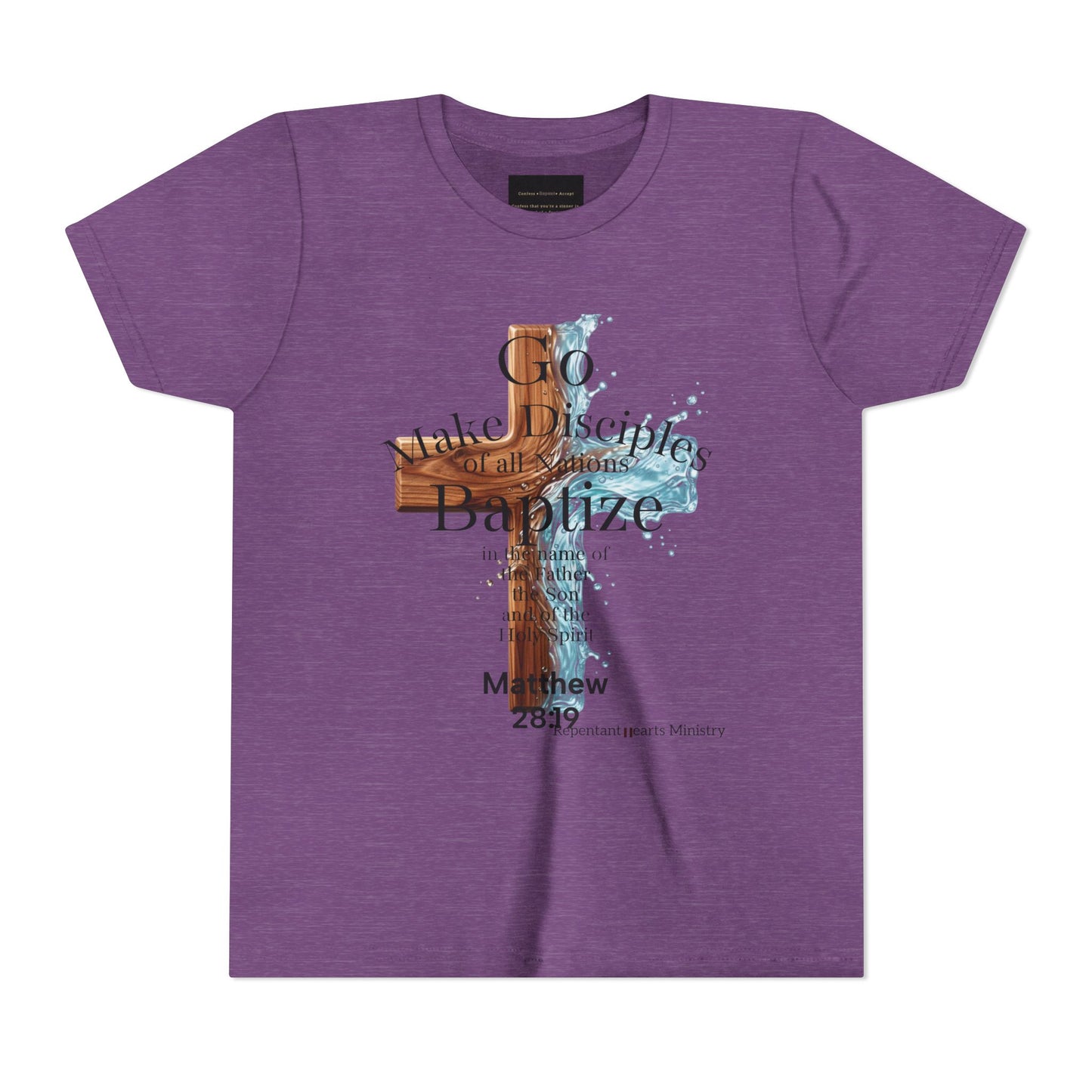 Youth Christian Matthew 28:19 – "Go, Make Disciples and Baptize" Kids T-Shirt