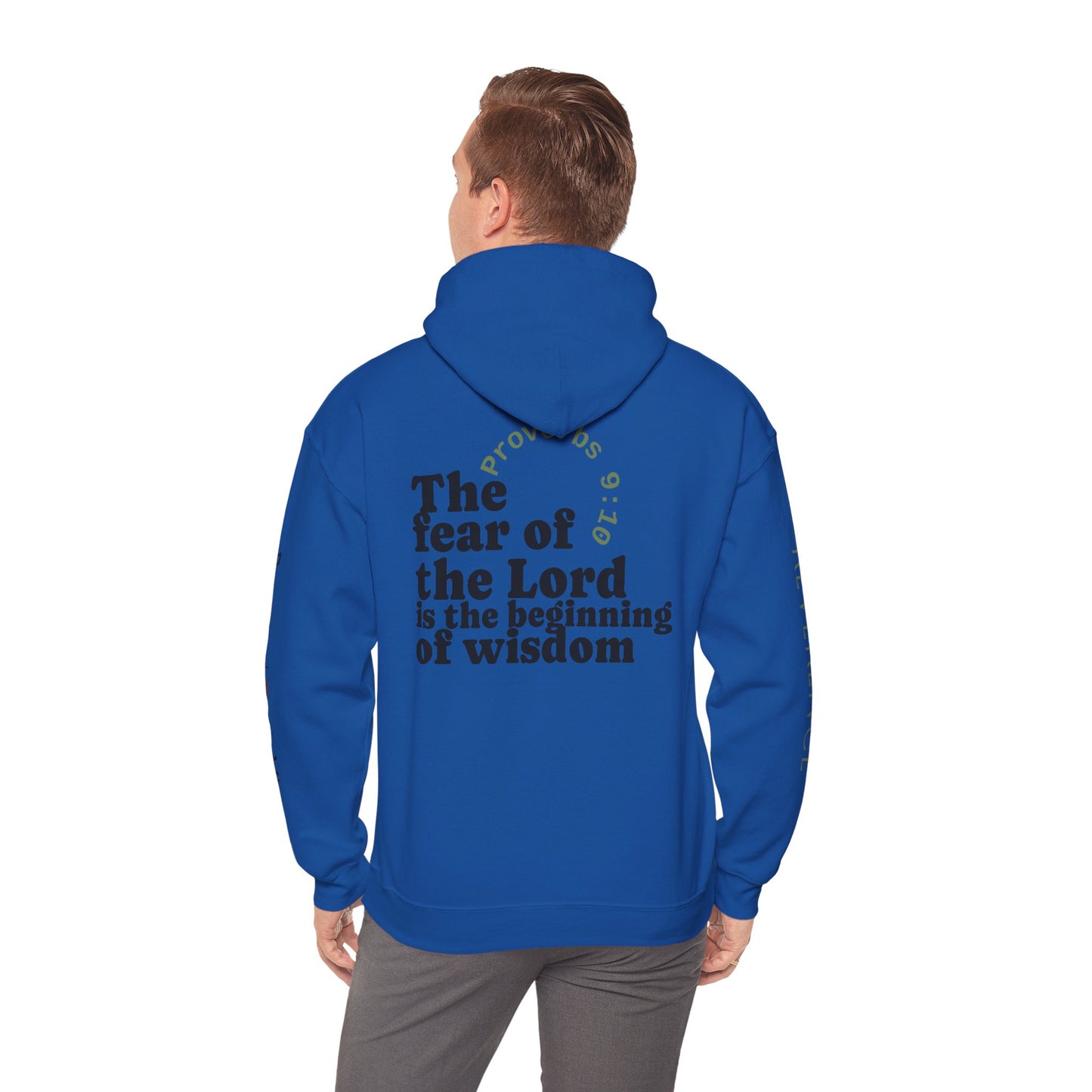 "Wisdom" Fear the Lord Proverbs 9:10 Hoodie — Scripture "Reverence"