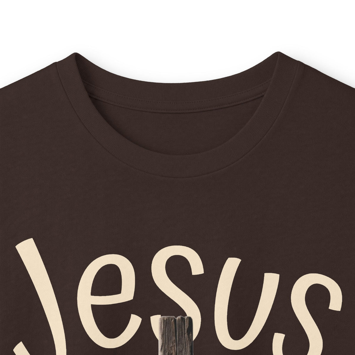 Jesus Saves with Cross image Long Sleeve T-shirt — 1 Cor. 15:3-4 Scripture
