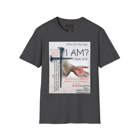 'Who Do You Say I Am' Unisex Softstyle Christian T-Shirt