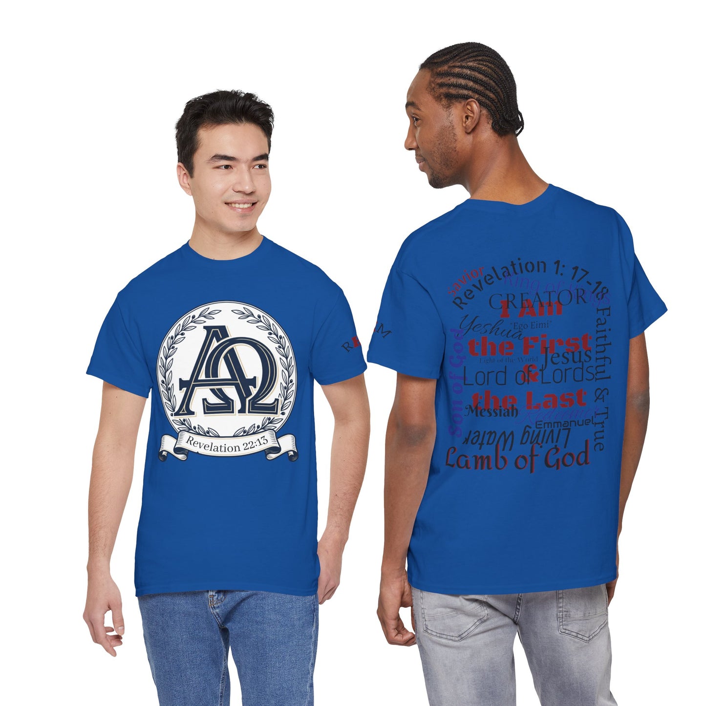 Alpha Omega T-shirt "I Am the First & the Last" Names of Jesus
