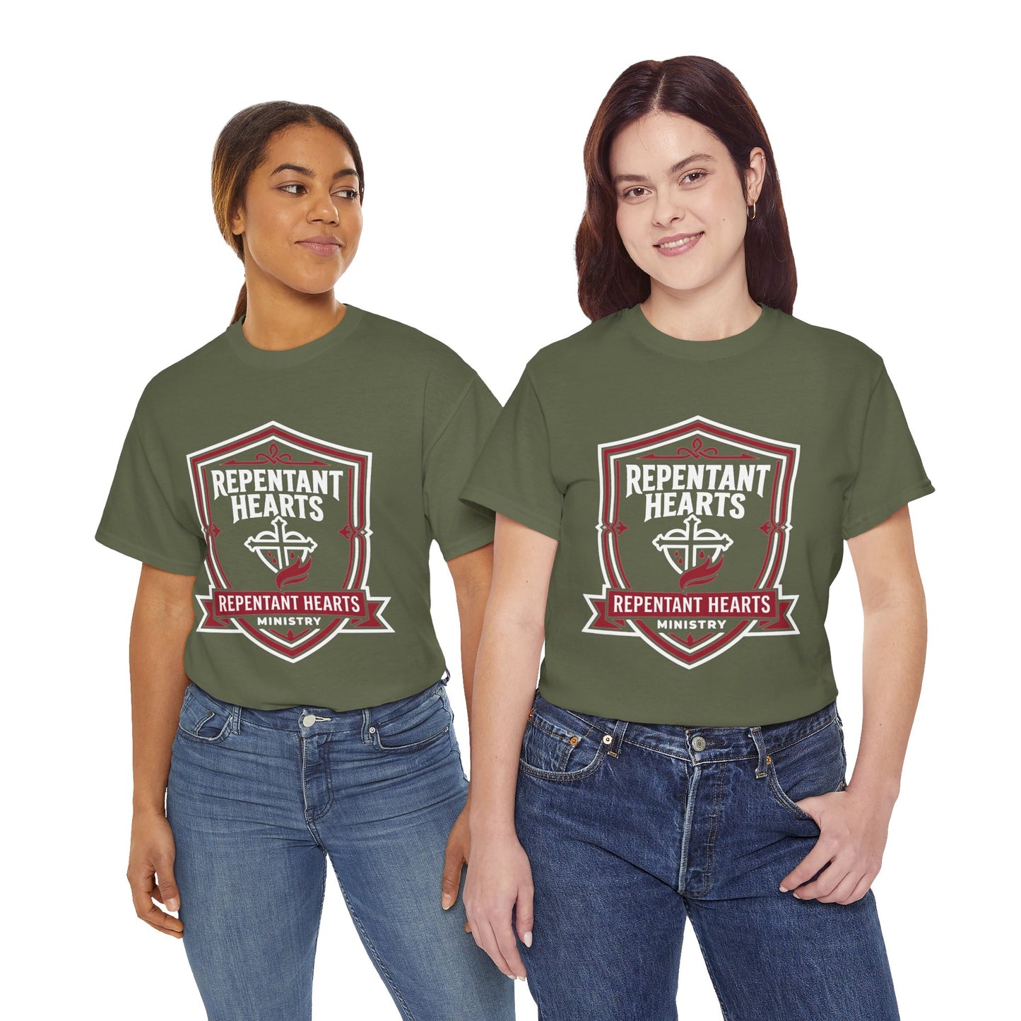 Rev 2:5 T-Shirt- Repentant Hearts Ministry Tee — RHM Logo & Menorah Back Print