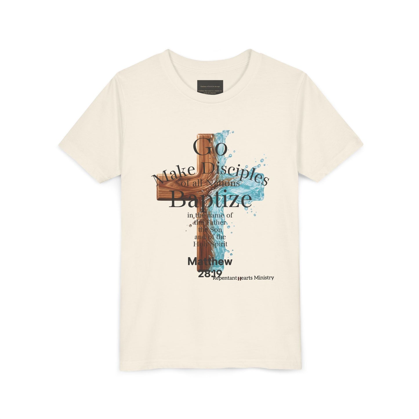 Youth Christian Matthew 28:19 – "Go, Make Disciples and Baptize" Kids T-Shirt