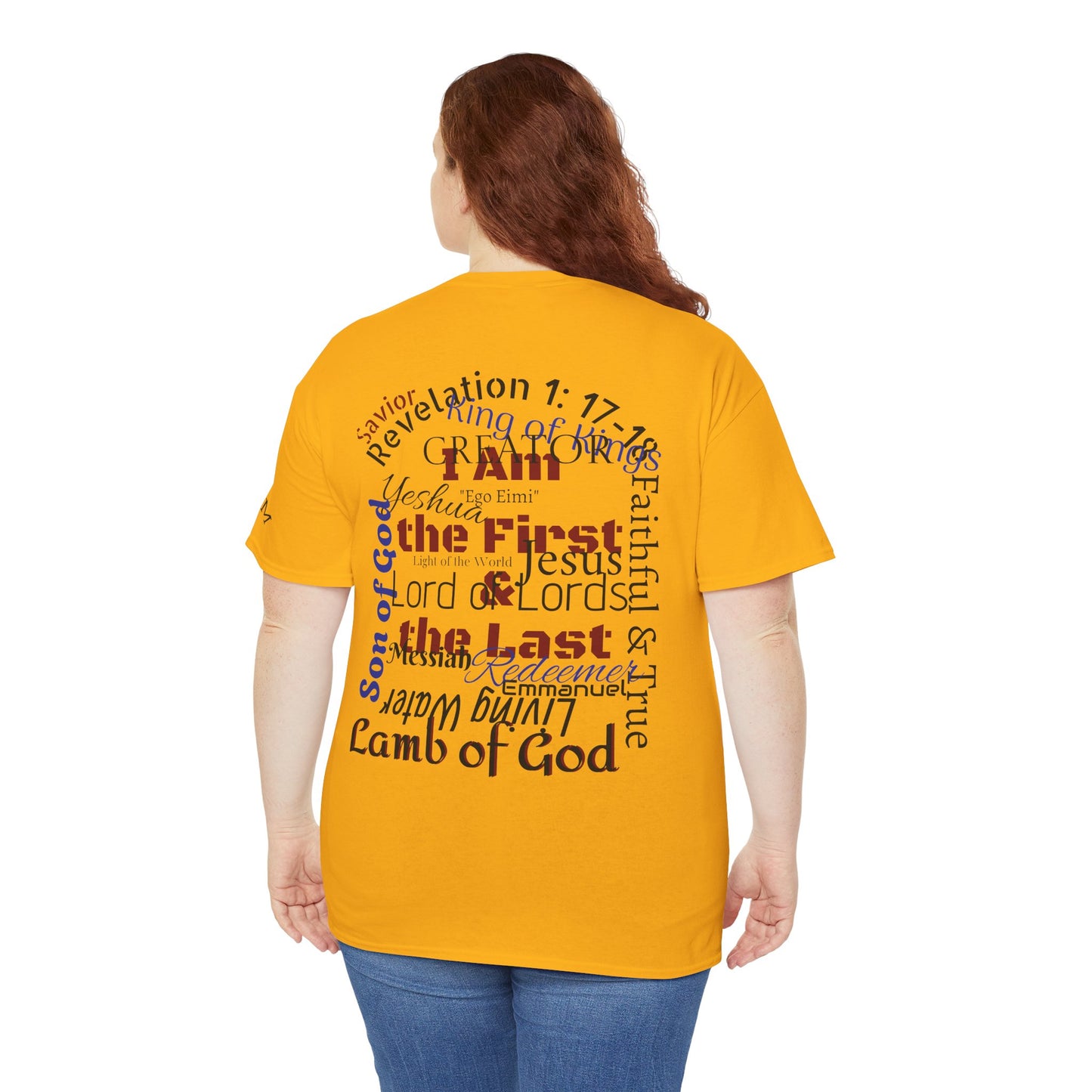 Alpha Omega T-shirt "I Am the First & the Last" Names of Jesus