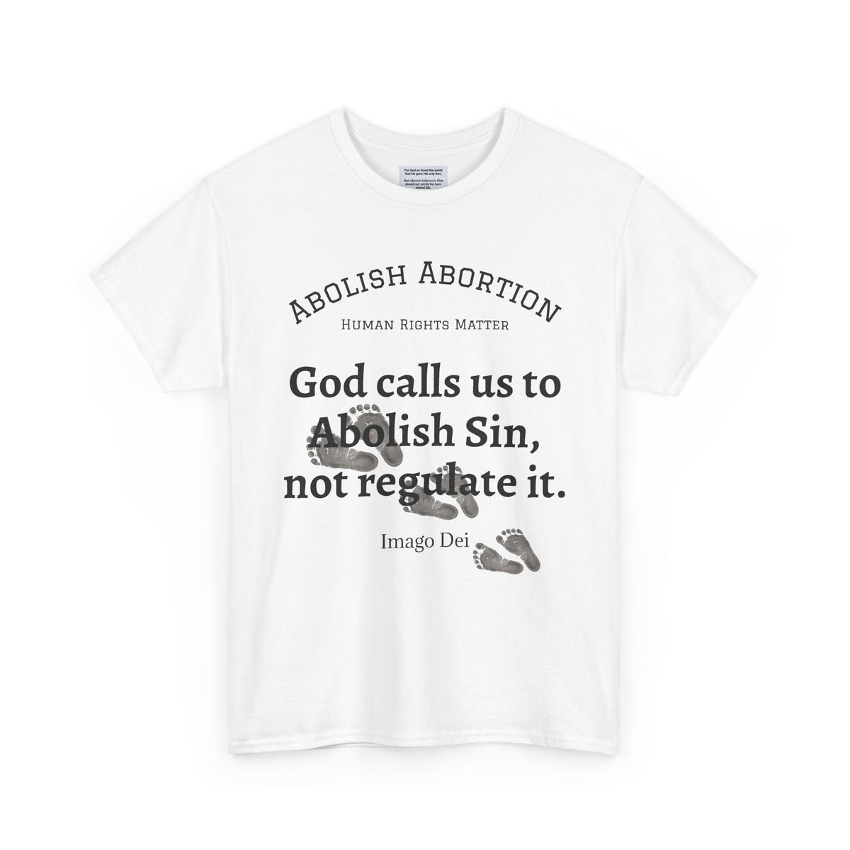 Abolish Abortion II T-Shirt — Jeremiah 1:5 Christian Message