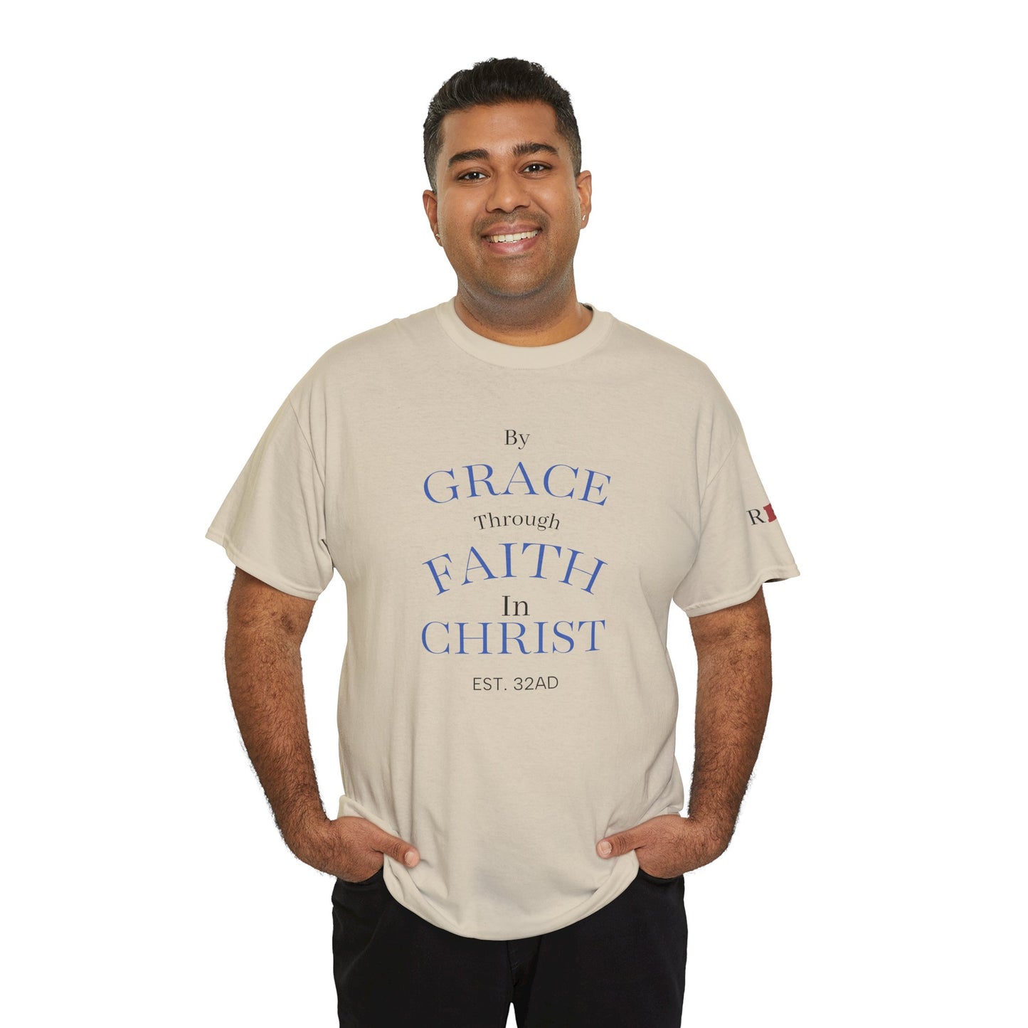 Ephesians 2:8-9 T-Shirt — "By Grace Through Faith in Christ" Christian Tee