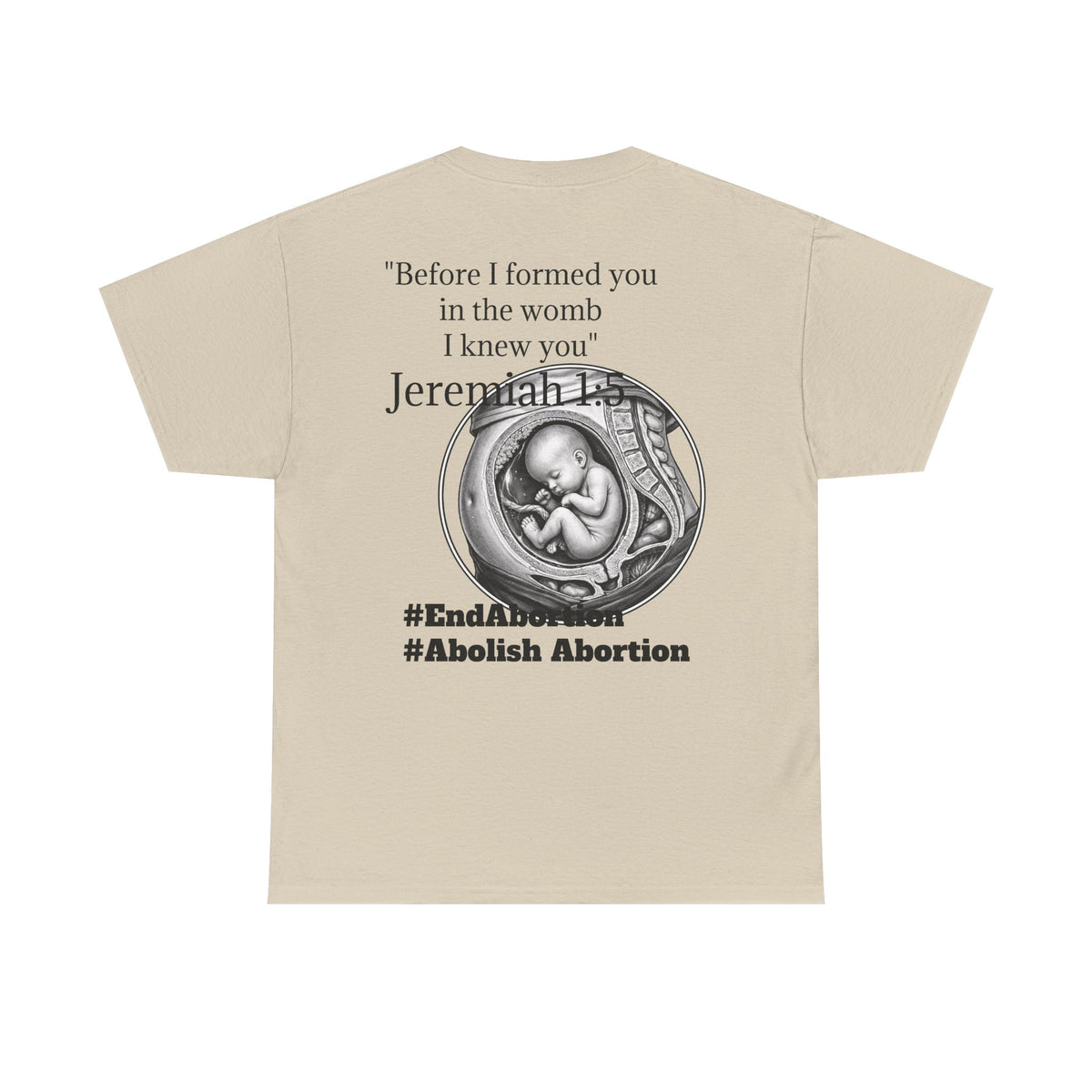 Abolish Abortion II T-Shirt — Jeremiah 1:5 Christian Message