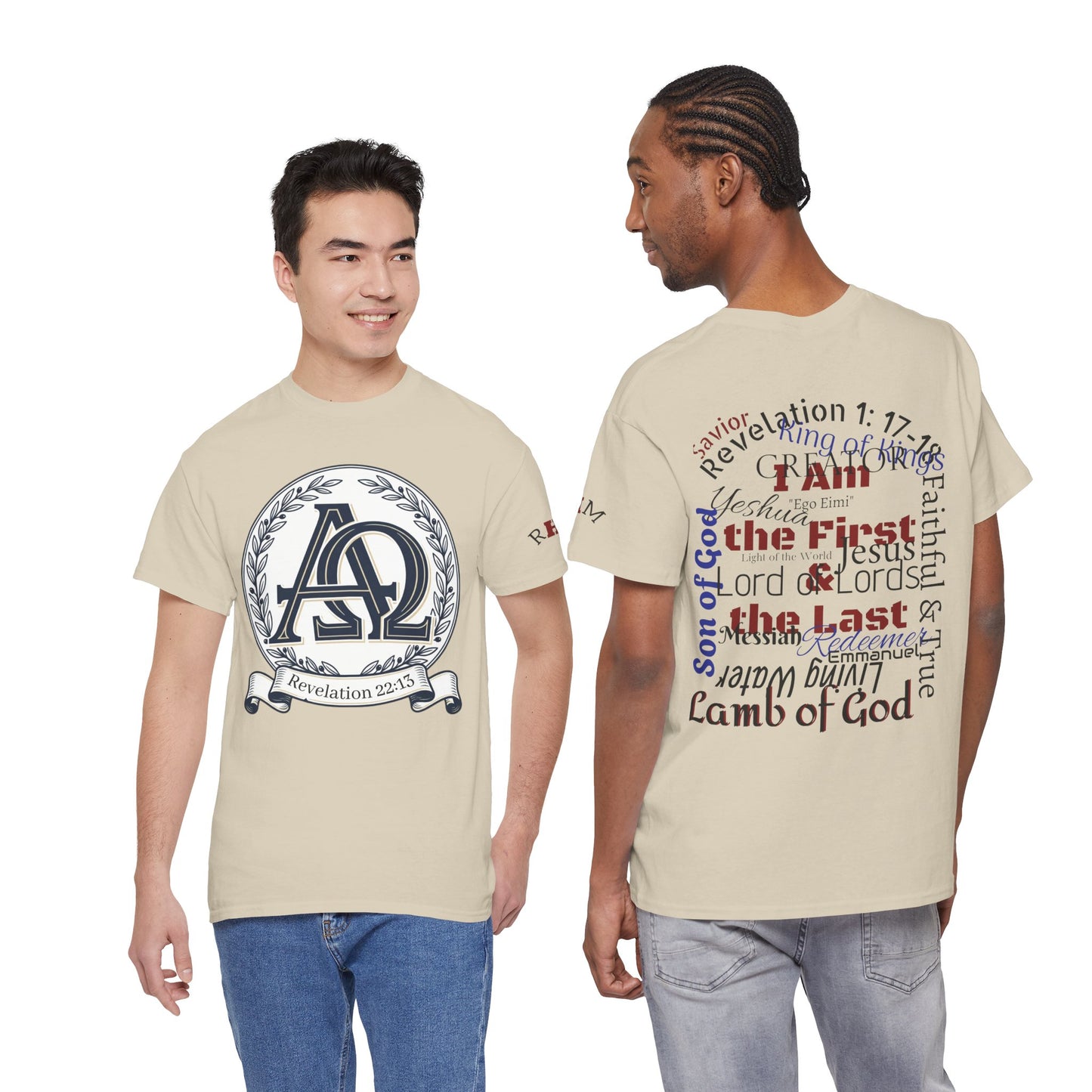 Alpha Omega T-shirt "I Am the First & the Last" Names of Jesus