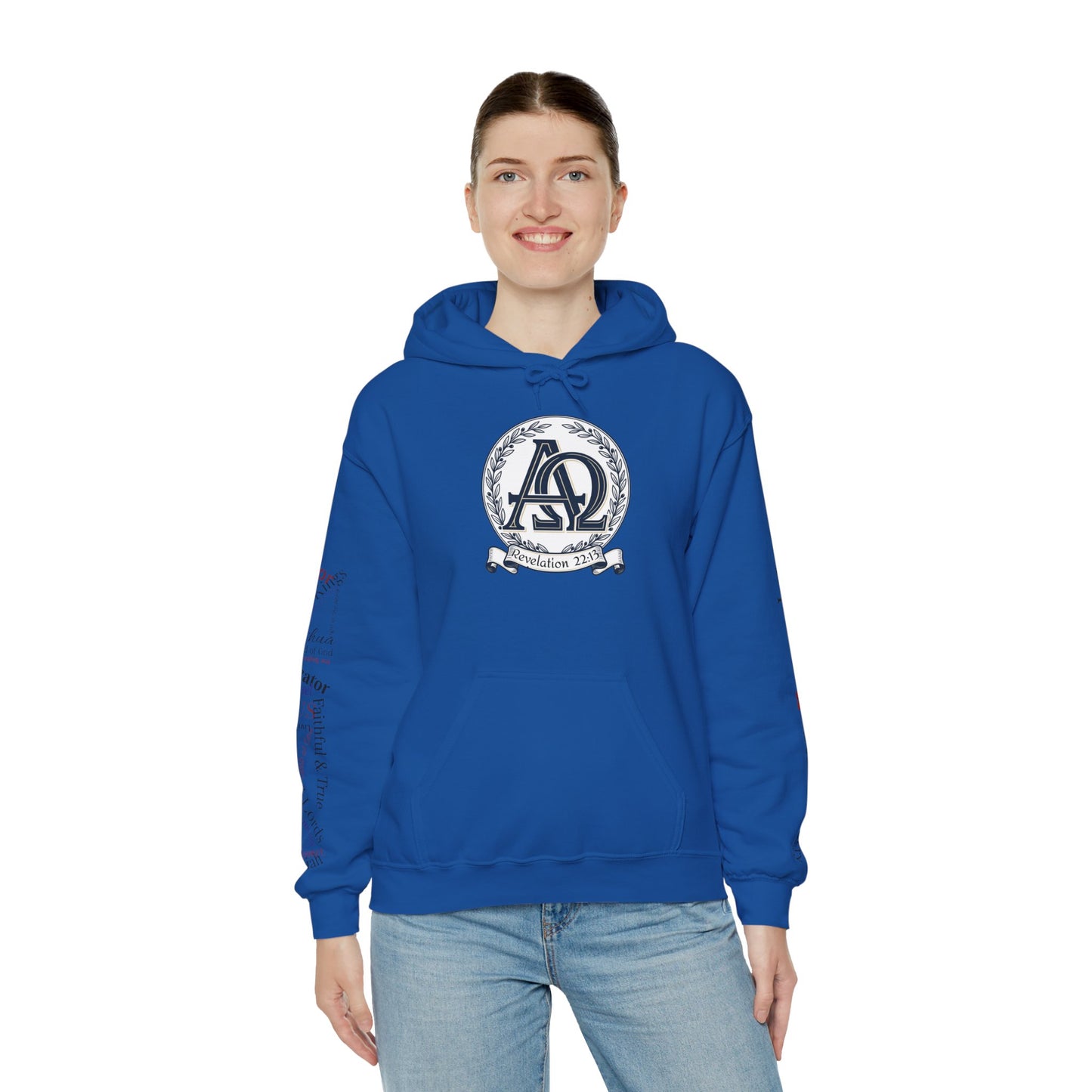 Alpha Omega Hoodie — "I Am the First & the Last" Names of Jesus