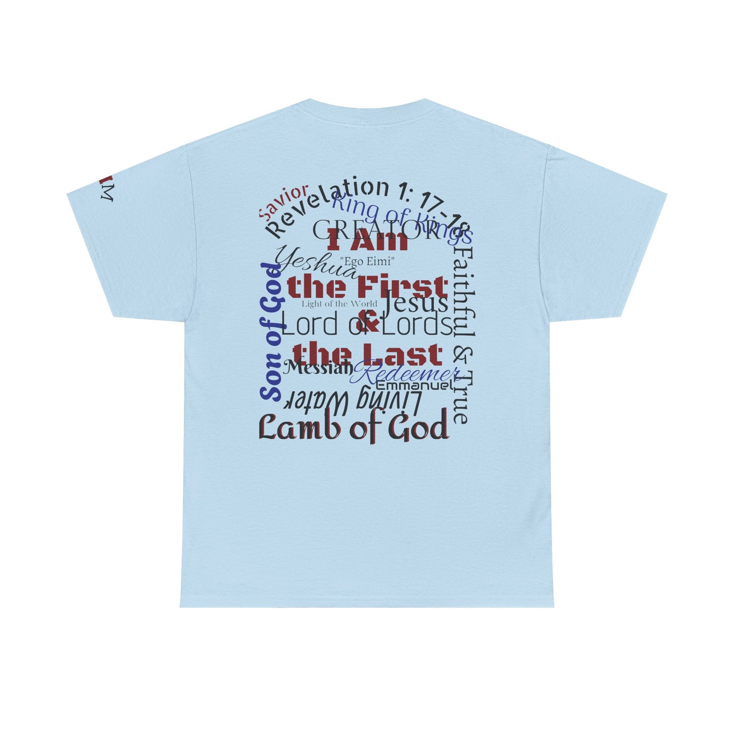 Alpha Omega T-shirt "I Am the First & the Last" Names of Jesus