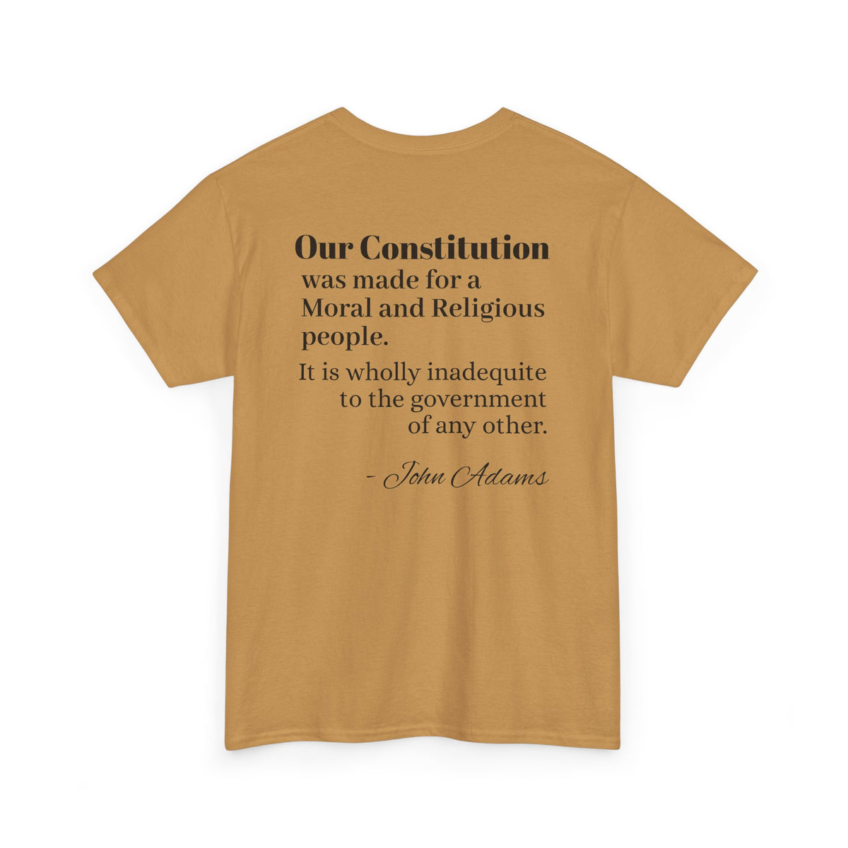 Morality Matters- Bible Scripture and John Adam's quote Unisex Heavy Cotton Tee