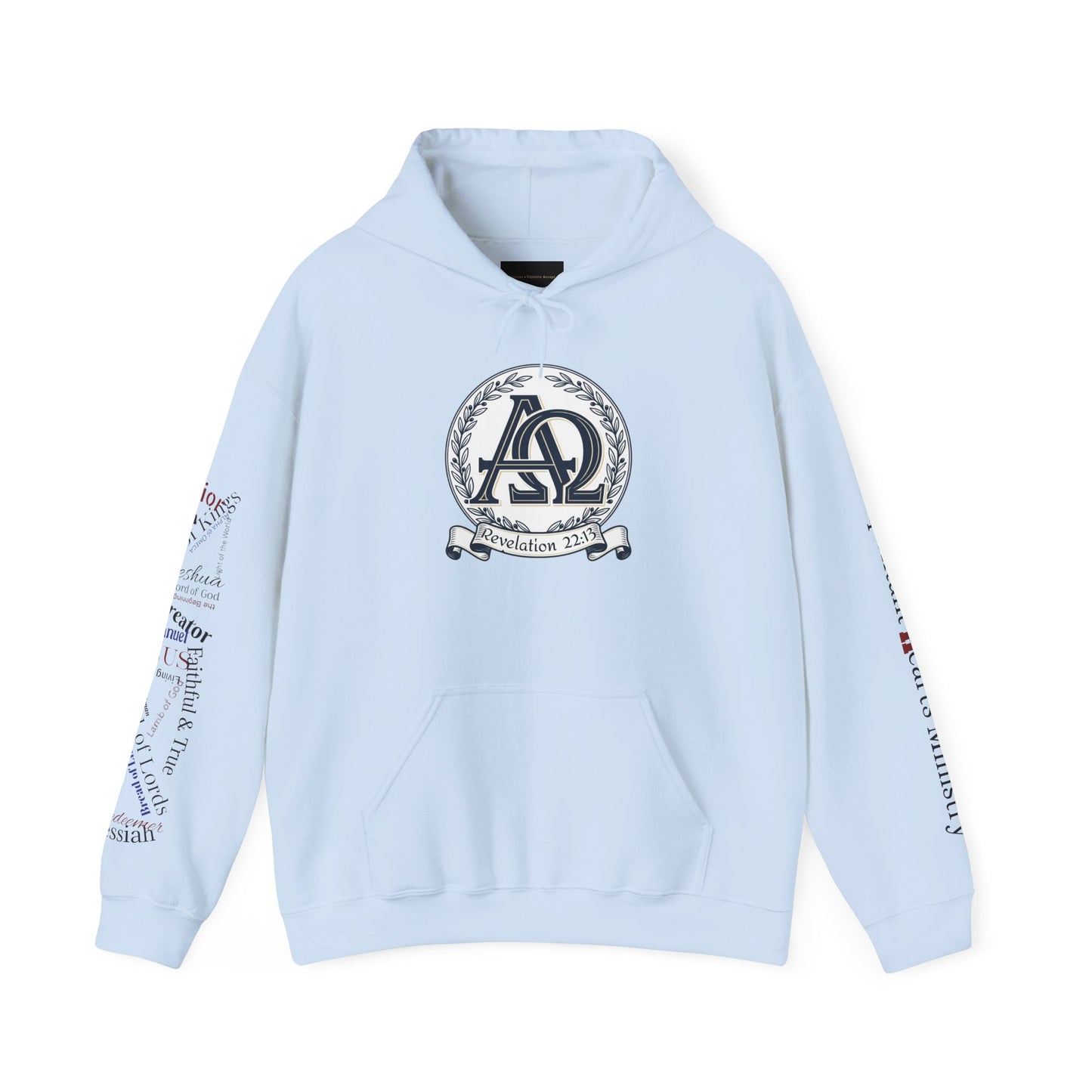 Alpha Omega Hoodie — "I Am the First & the Last" Names of Jesus