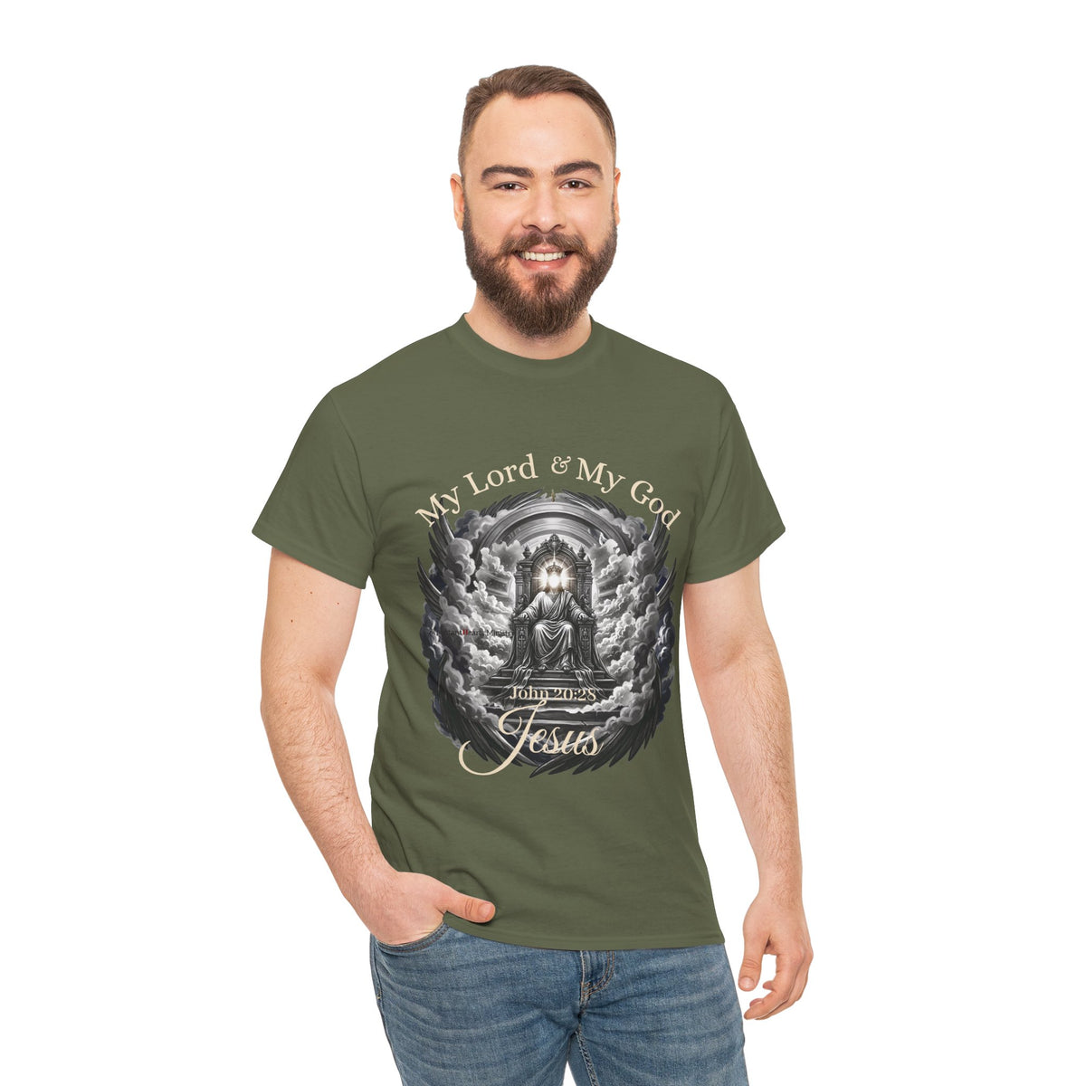 Jesus on the Throne "My Lord & My God" Christian Faith Tee