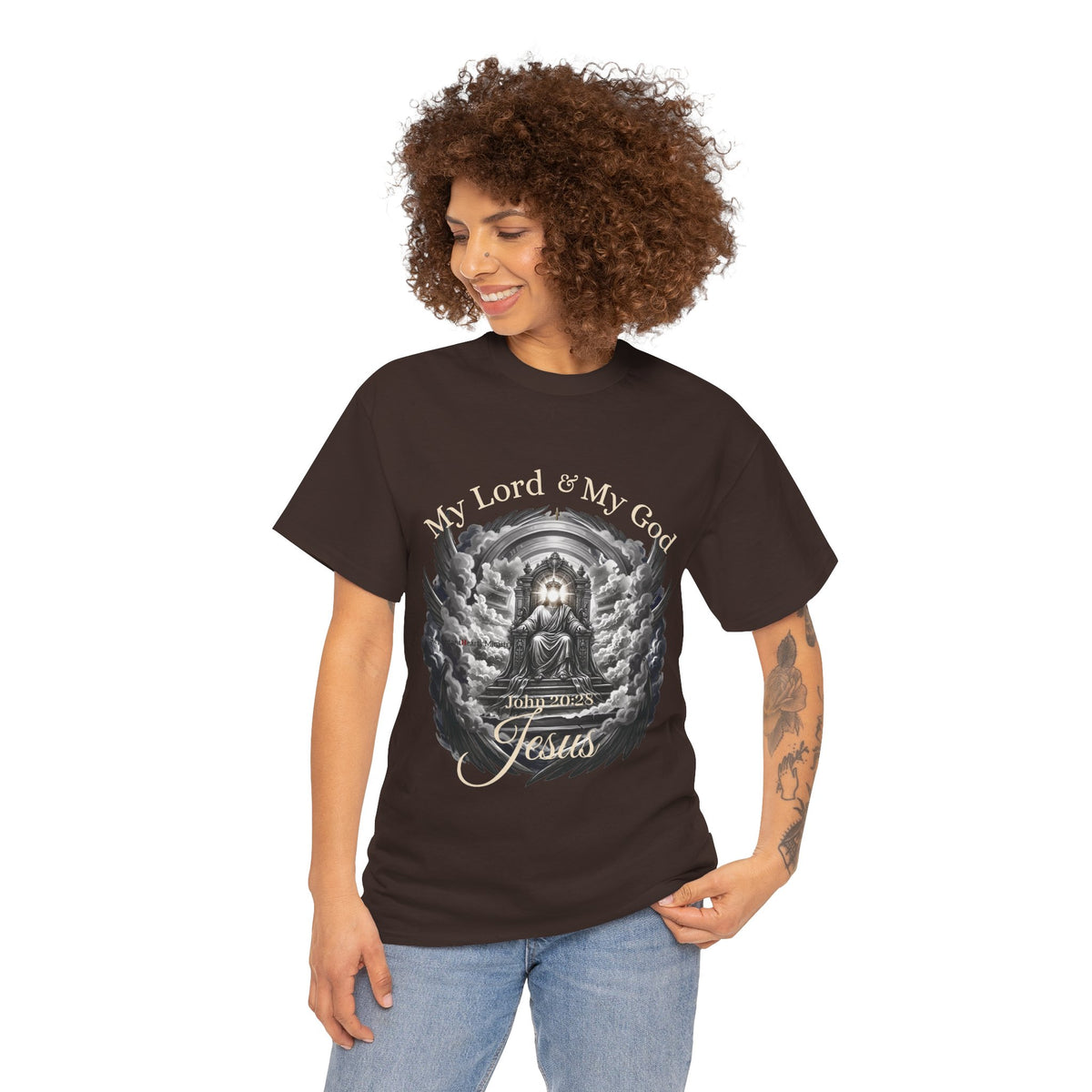 Jesus on the Throne "My Lord & My God" Christian Faith Tee