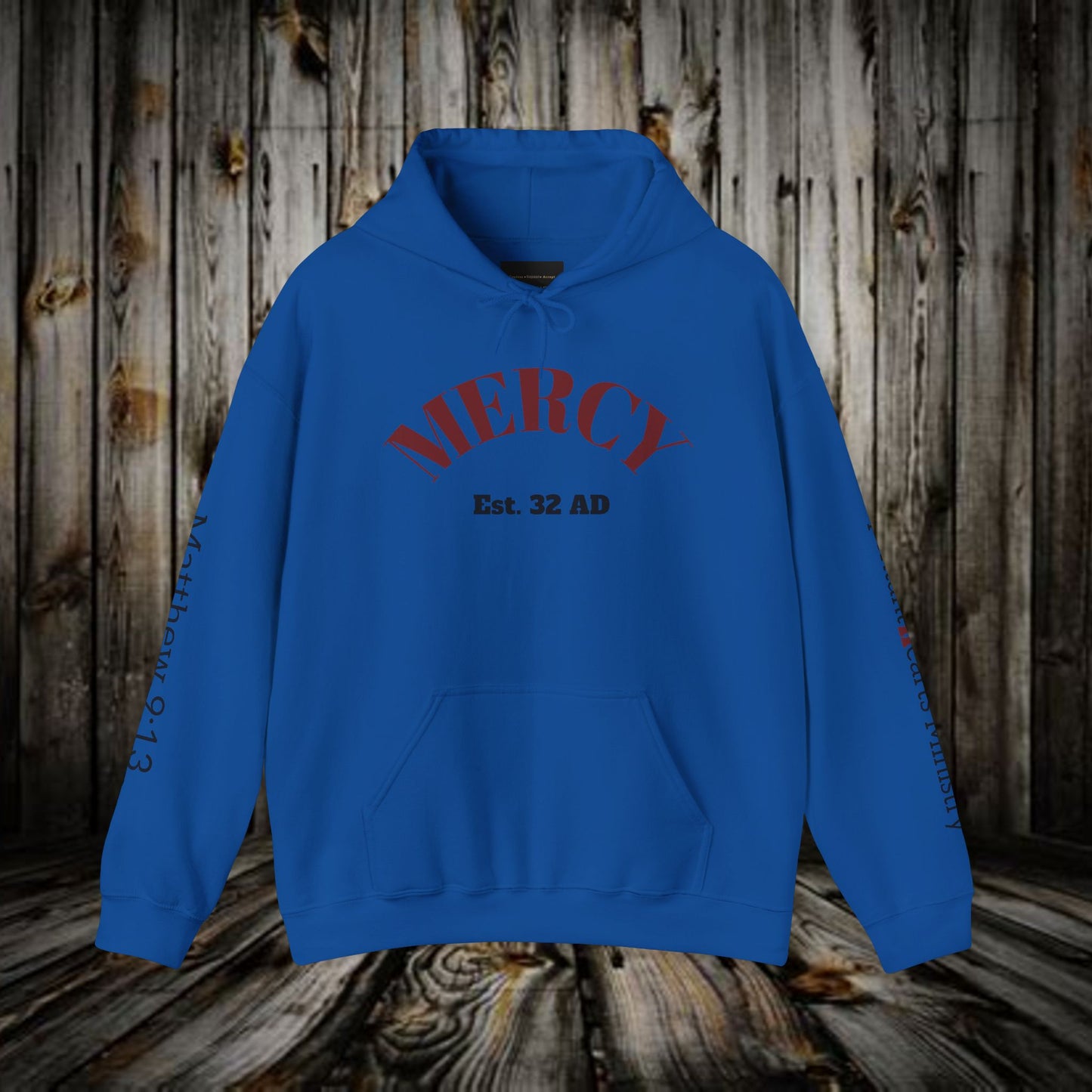 Mercy Hoodie — (Matthew 9:13) 'I Desire Mercy' Scripture Pullover