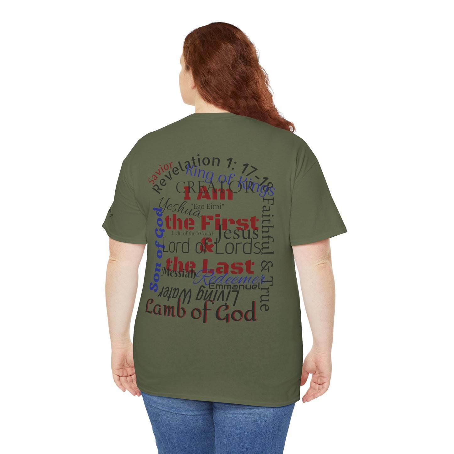 Alpha Omega T-shirt "I Am the First & the Last" Names of Jesus
