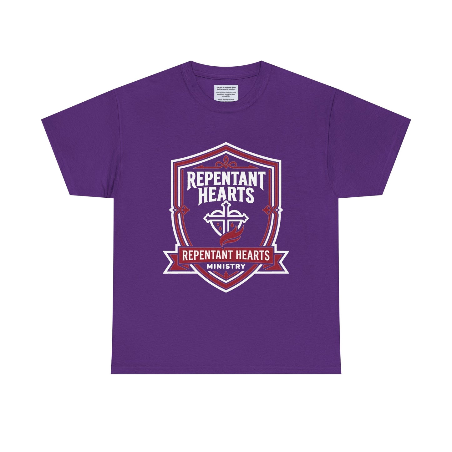 Rev 2:5 T-Shirt- Repentant Hearts Ministry Tee — RHM Logo & Menorah Back Print