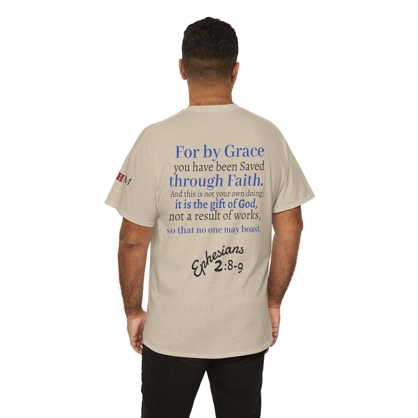 Ephesians 2:8-9 T-Shirt — "By Grace Through Faith in Christ" Christian Tee