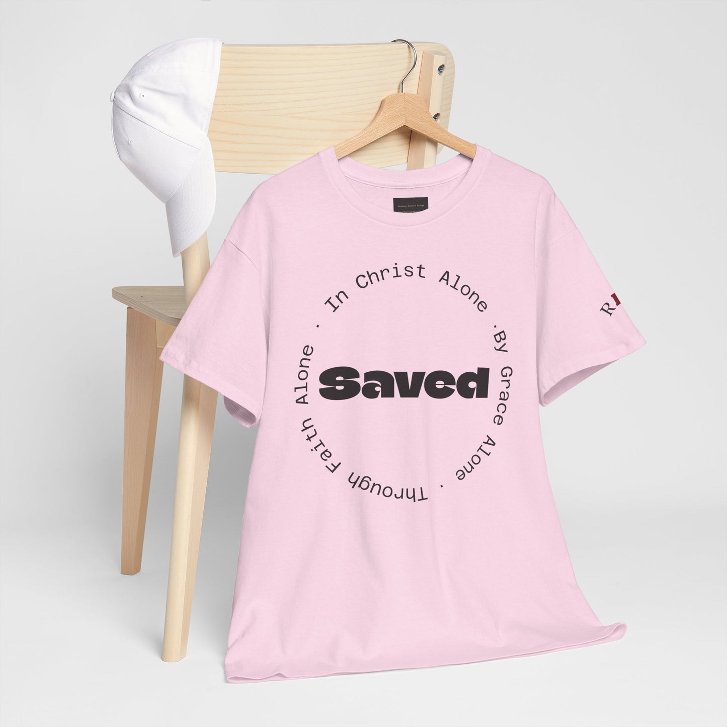 "Saved" Ephesians 2:8 T‑Shirt — Scripture back